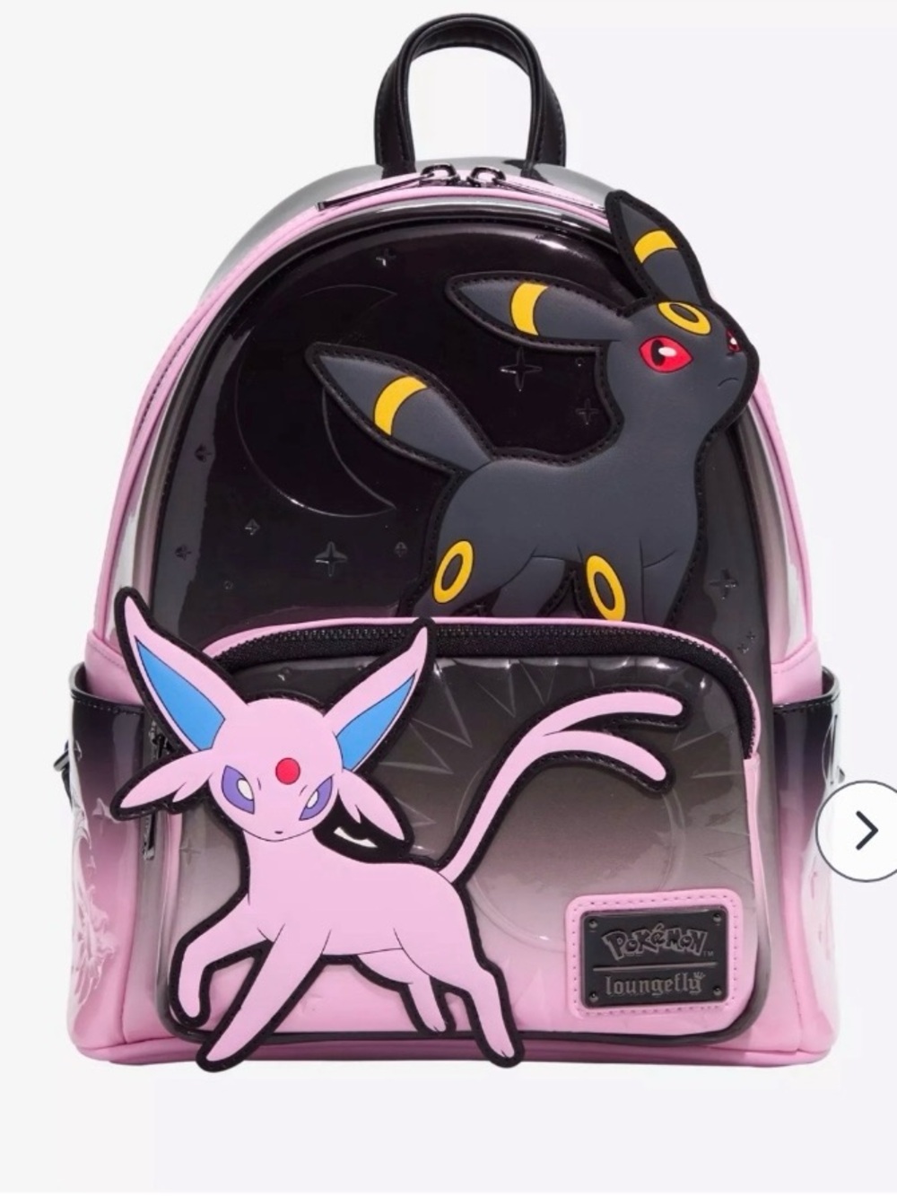 Loungefly Pink & Black Espeon and Umbreon Unisex Mini Backpack